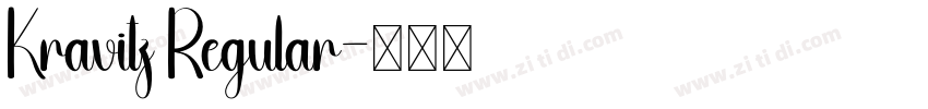 Kravitz Regular字体转换